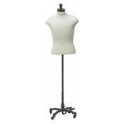 Hubert 51712 - Dress Form, Male, (40" Chest, 31-1/2" Waist, 39" Hip, 26" Height) Adjustable Overall Height: 52"H To 59"H