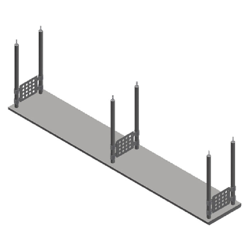 John Boos OSH16FK-24132-CM - Ceiling Mount Overshelf, Single, Heavy Duty