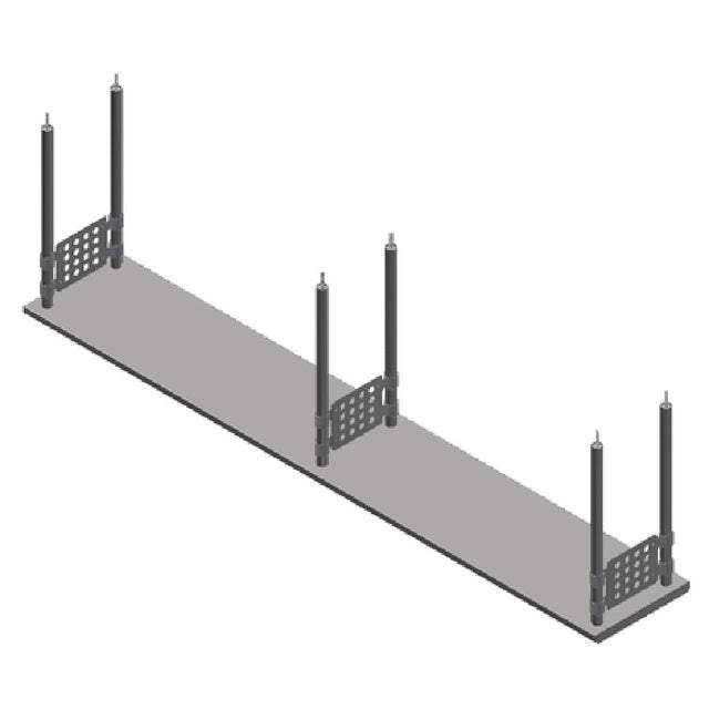 John Boos OSH16FK-2496-CM - Ceiling Mount Overshelf, Single, Heavy Duty
