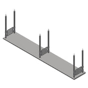 John Boos OSH16FK-18120-CM - Ceiling Mount Overshelf, Single, Heavy Duty