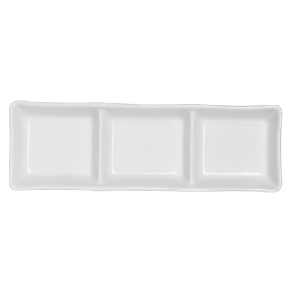Steelite 61103ST0453 3 Compartment Dish 7.25" X 2.375" X 1.0" Tahara