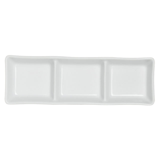 Steelite 61103ST0453 3 Compartment Dish 7.25" X 2.375" X 1.0" Tahara
