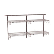 Metro SW-2172K4-45-2TIER - SmartWall Wall Shelving Kit, Double-wide, Two-tier