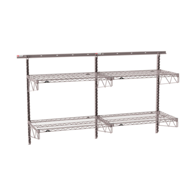 Metro SW-2172K4-45-2TIER - SmartWall Wall Shelving Kit, Double-wide, Two-tier