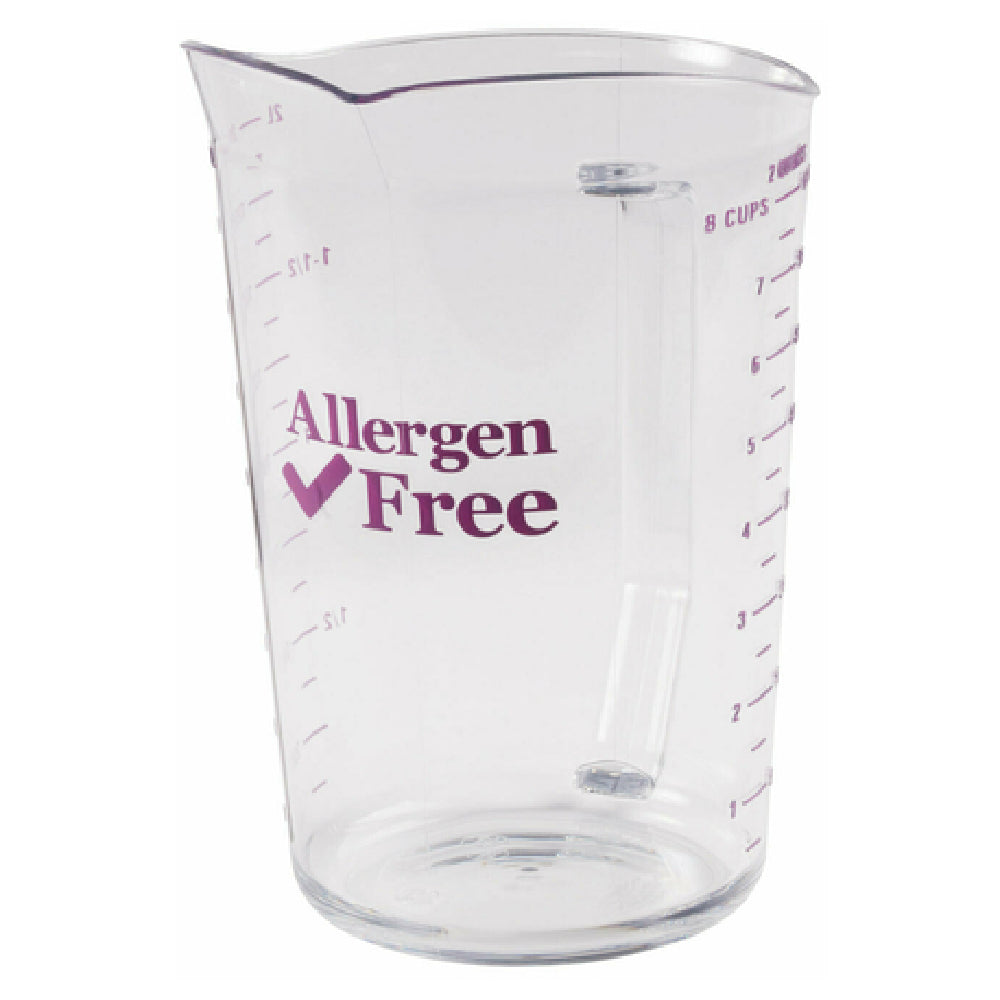 Cambro 200MCCW441 Camwear® Measuring Cup 2 Qt. Allergen-free Purple Graduations