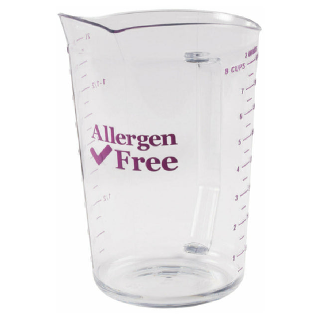 Cambro 200MCCW441 Camwear® Measuring Cup 2 Qt. Allergen-free Purple Graduations