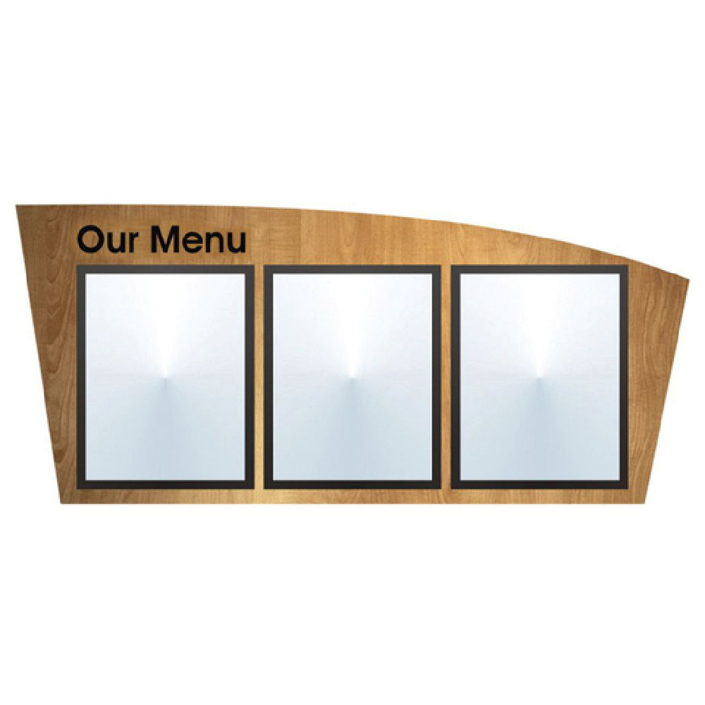 Hubert 62187 - Menu Board, 3-pocket, Wall-mount