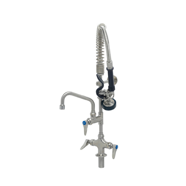 T&S Brass SMPK-2DLN-06 EverSteel Pre-Rinse Unit: EasyInstall Stainless Steel Single Hole Deck Mount Mixing Faucet