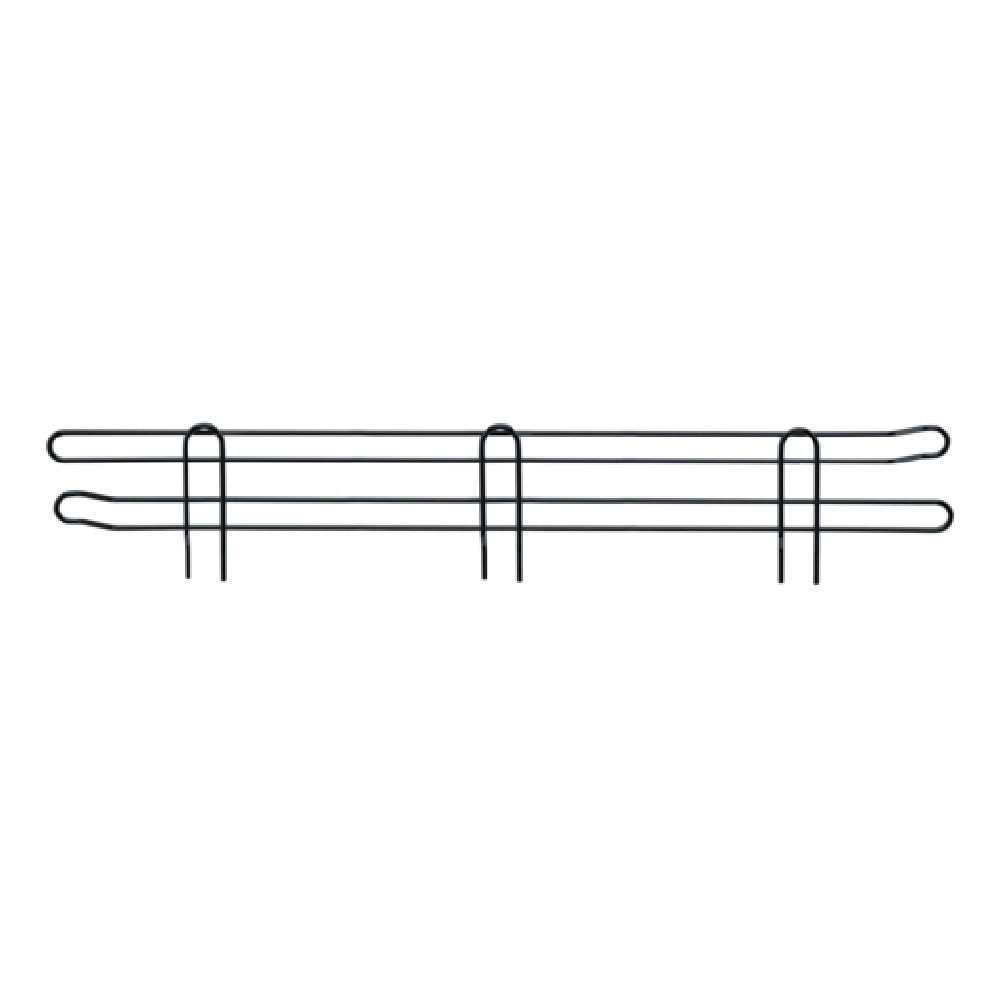 Quantum BL42BK Back Ledge 42"W X 4"H Black Epoxy Antimicrobial Finish