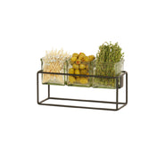 Cal-Mil 23747-6-13 3 Jar Holder 12.5"W X 4.5"D X 6"H Includes 3 Glass