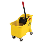 Rubbermaid FG738000YEL Tandem™ Bucket/Wringer Combo 31 Qt. Bucket Capacity One-piece Design