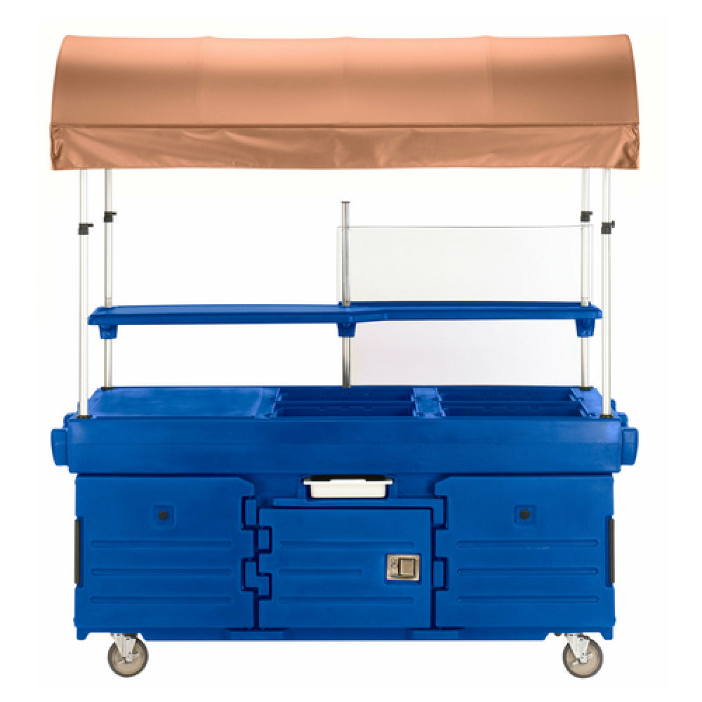 Cambro KVC854C186 CamKiosk® Cart With 4 Pan Wells And Beige Canopy 85-1/8" X 33-1/2" X 94"
