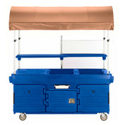 Cambro KVC854C186 CamKiosk® Cart With 4 Pan Wells And Beige Canopy 85-1/8" X 33-1/2" X 94"