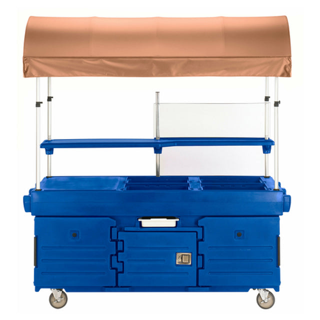 Cambro KVC854C186 CamKiosk® Cart With 4 Pan Wells And Beige Canopy 85-1/8" X 33-1/2" X 94"