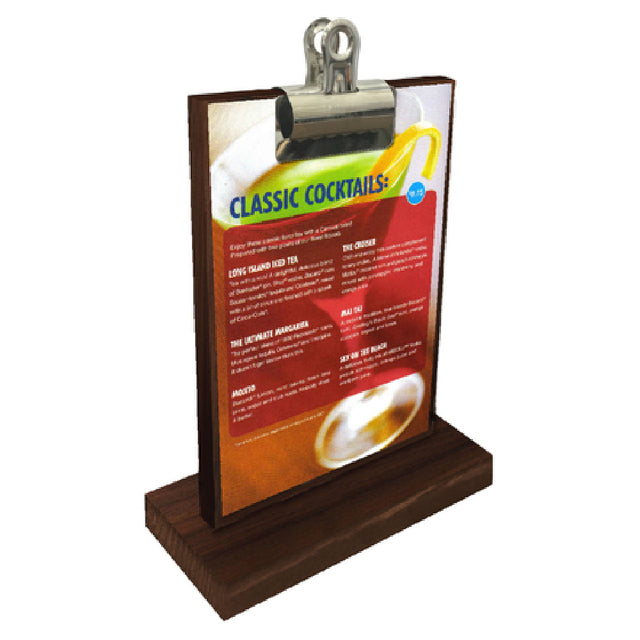 Menu Solutions WTBUL-B Table Tent 5" X 7" Insert With Bully Clip