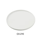 Yanco CA-210 Cambria Dinner Plate 10" Dia. X 1"H Porcelain With Aluminum