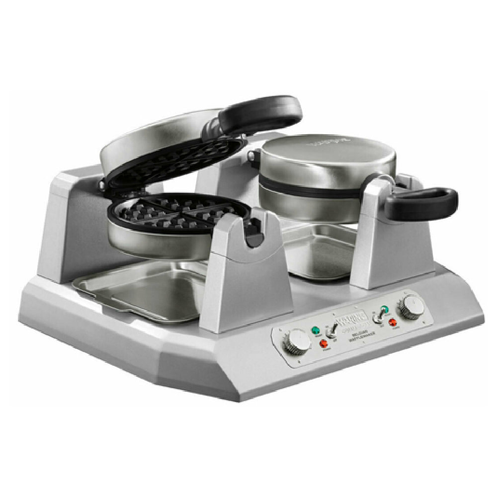 Waring WW250X2 - Commercial Belgian Waffle Maker, Double Side-by-side, 7" Dia.