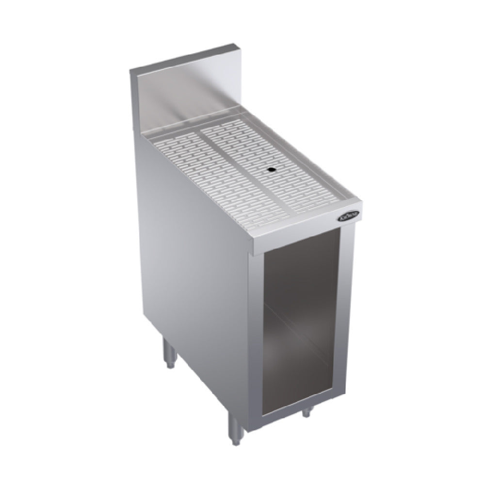 Krowne KR24-S12 Royal Series Underbar Drainboard With Open Cabinet Base 12"W X 24"D