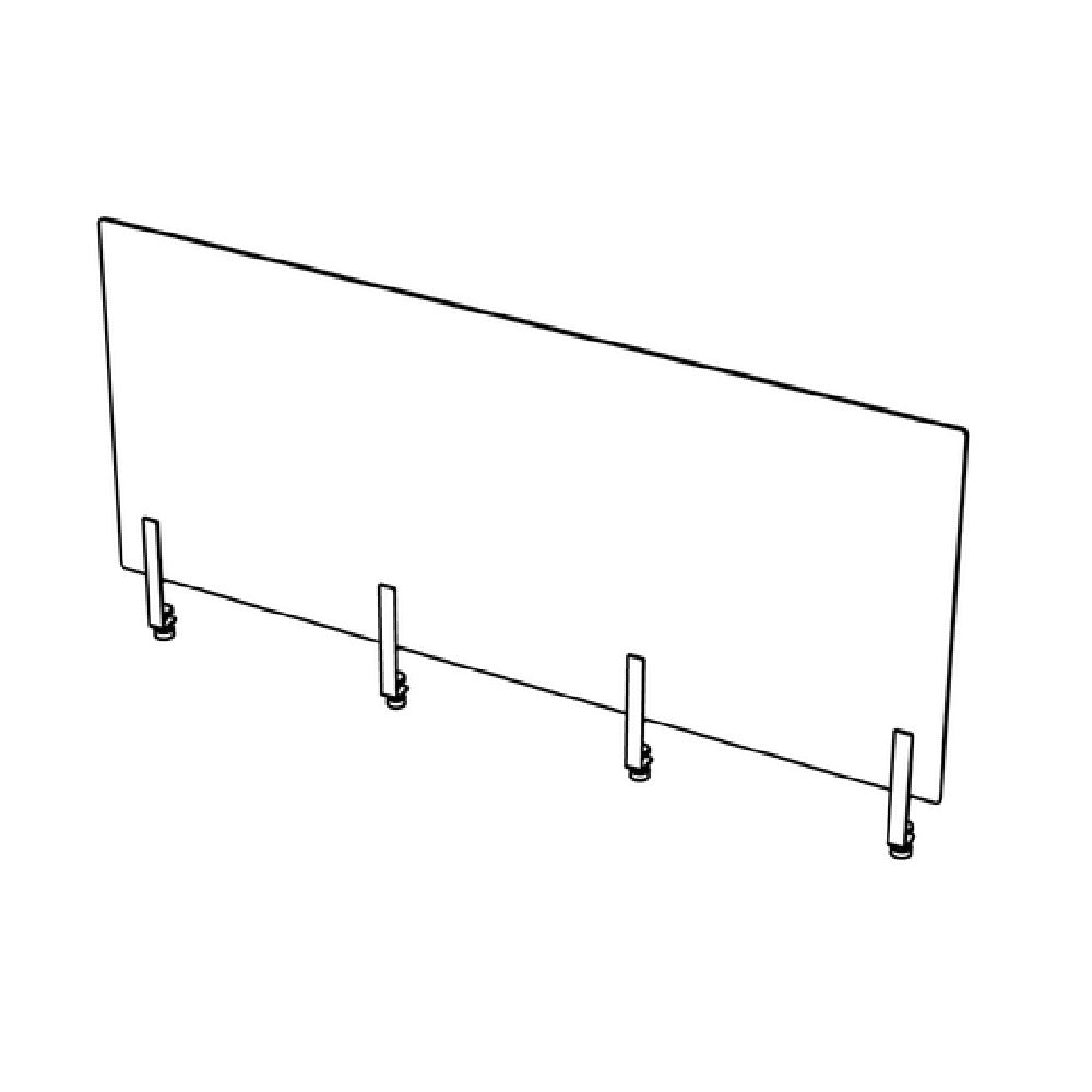 BauscherHepp VE-66046 Venta® Sneeze Guard Vertical Protection Shield Made Of Acrylic Glass (transparent)