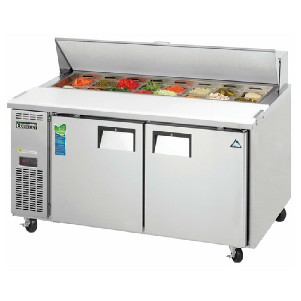 Everest Refrigeration EPWR2 Sandwich Prep Table Two-section 59-1/8"W