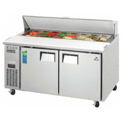 Everest Refrigeration EPWR2 Sandwich Prep Table Two-section 59-1/8"W