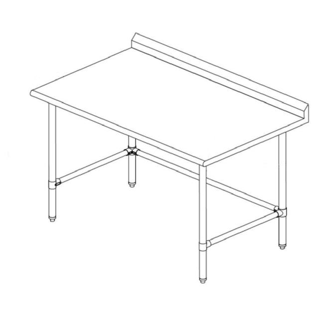 Sapphire Manufacturing SMTOB-3048S Work Table 48"W X 30"D 18/400 Stainless Steel Reinforced Top