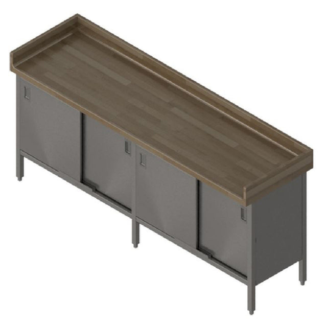 John Boos EBSW7R43-3096 Work Table Cabinet Base With Sliding Doors 96"W X 30"D X 40-1/2"H Overall Size