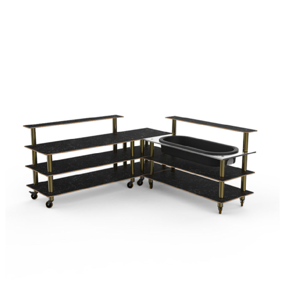 Steelite MGCMLB01MBXW Mogogo Buffet Solutions Modular Cooling Corner Station 3-tier