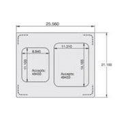 Vollrath 8250814 Miramar™ Double Size Template For Miramar™ Cookware Stainless Steel Plain Edge