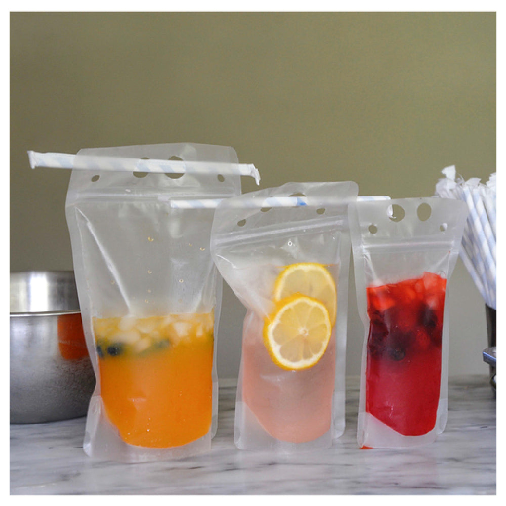 TableCraft Products 10683 - To-Go Beverage Pouch, 32 Oz., Polyethylene (pack Of 100) (1 Pack Minimum Order)