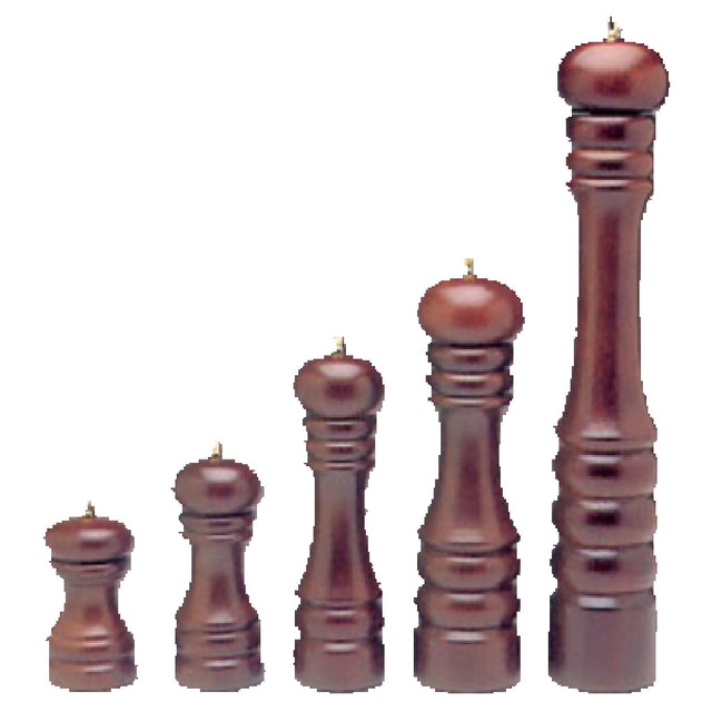 Matfer 061479 Rustic Pepper Mill 8-1/2"H Heavy Dark Lacquered