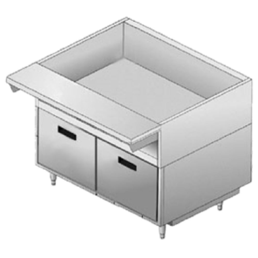 Delfield F17DD46 Equipment Stand 46" Long Drawer Base With (1) 19" & (1) 27" Drawers