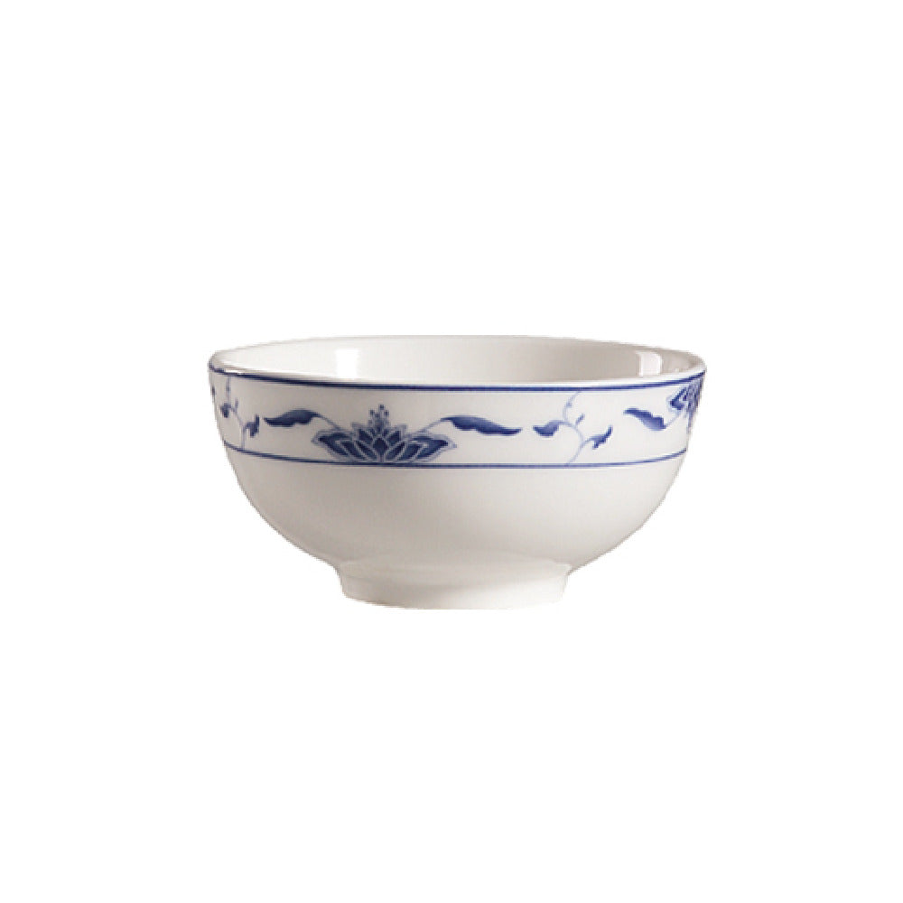 CAC China 103-65 Blue Lotus Rice Bowl 9 Oz. 4-1/2" Dia. X 2-1/4"H