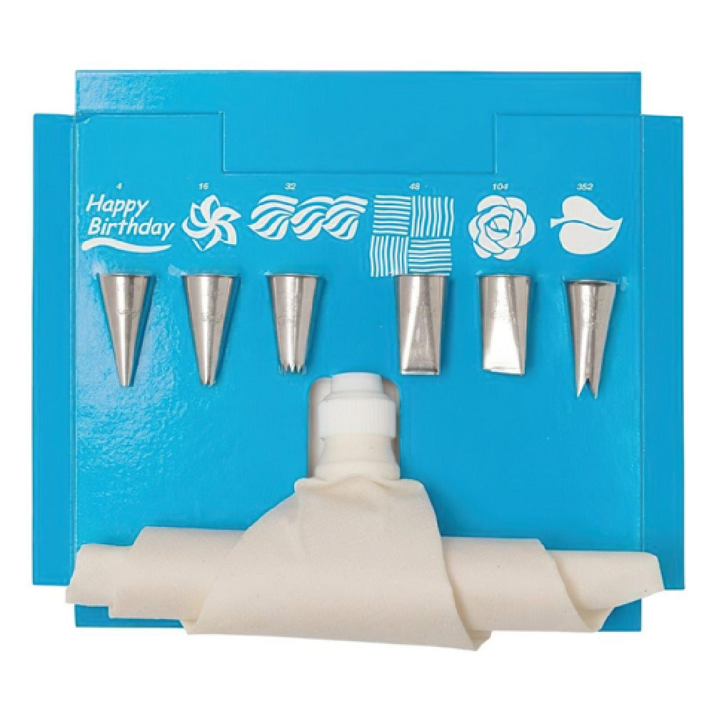 Royal PST SET - Decorating Set, (8) Piece, A Standard Coupler Attached To A 10" Flex Bag