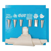 Royal PST SET - Decorating Set, (8) Piece, A Standard Coupler Attached To A 10" Flex Bag
