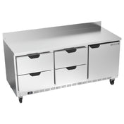 Beverage Air WTRD72AHC-4 Worktop Refrigerator Three-section 35-1/2" Working Height
