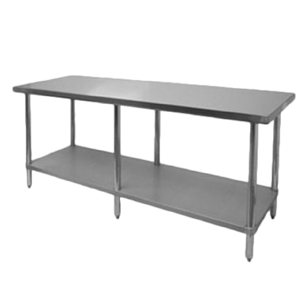 Thunder Group SLWT42484F Work Table 24" X 84" X 35" 18 Gauge/430 Stainless Steel Flat Top