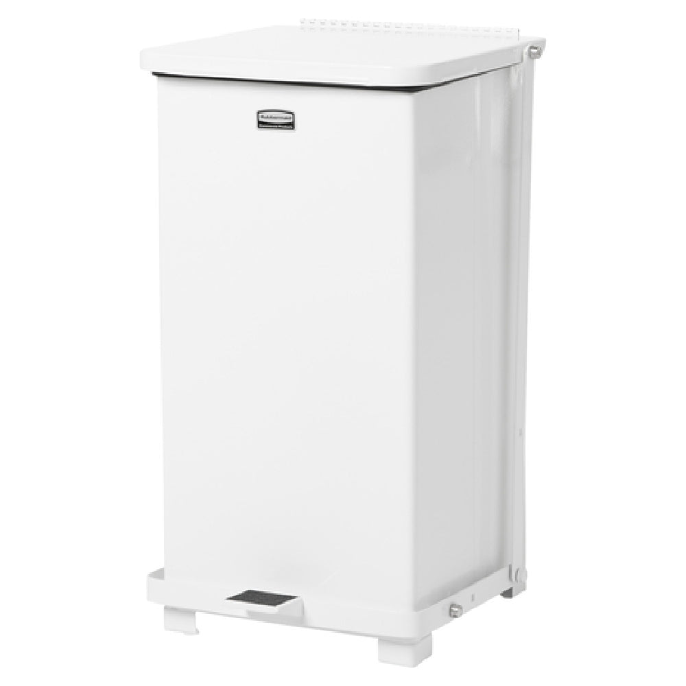 Rubbermaid FGST12EPLWH The Defenders® Step Can 12" Sq X 23" H 6-1/2 Gallon
