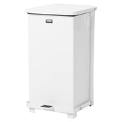 Rubbermaid FGST12EPLWH The Defenders® Step Can 12" Sq X 23" H 6-1/2 Gallon