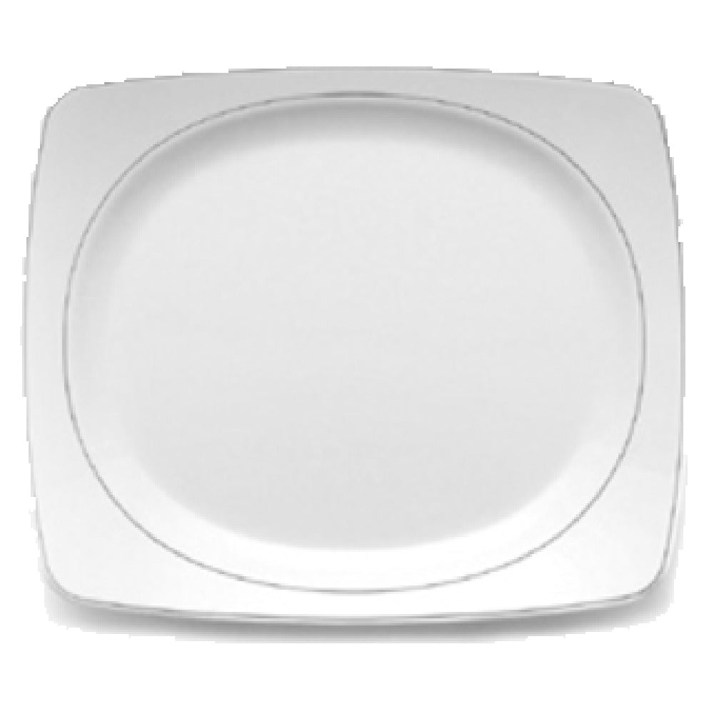 Elite Global Solutions D3223L-W Plate 9"L X 7-5/8"W X 1-1/4"H Rectangular
