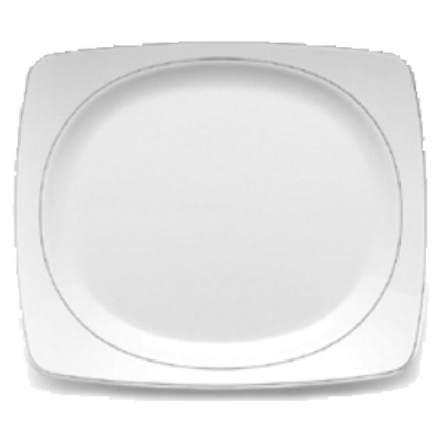 Elite Global Solutions D3223L-W Plate 9"L X 7-5/8"W X 1-1/4"H Rectangular