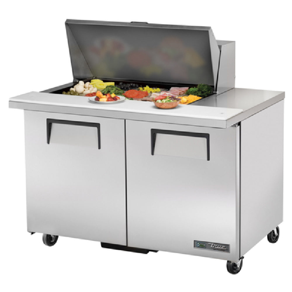 True Refrigeration TSSU-48-15M-B-HC Mega Top Sandwich/Salad Unit (15) 1/6 Size (4"D) Poly Pans