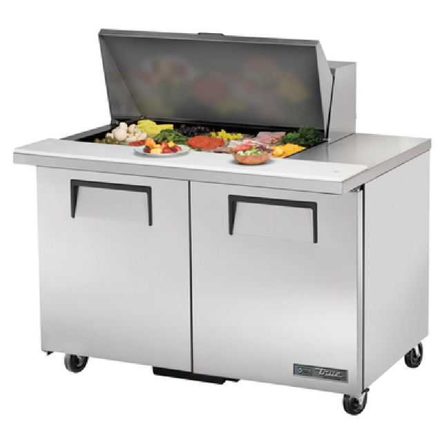 True Refrigeration TSSU-48-15M-B-HC Mega Top Sandwich/Salad Unit (15) 1/6 Size (4"D) Poly Pans