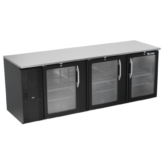 Victory VBB94HC-FG-B - Back Bar Refrigerator, Food Rated, Three-section