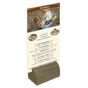 Menu Solutions WDBLOCK-CURV Wood Block 3"W X 1-1/4"D X 2"H Rectangular Footprint