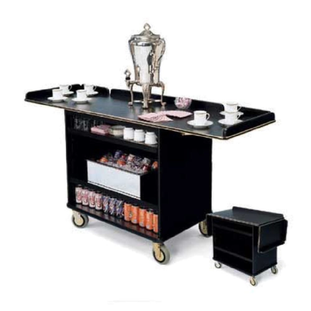 Forbes Industries 4790 Coffee/Beverage Cart High Pressure Laminate Cabinet (2) Drop Leaves (72"L With Drop Leaves Up)