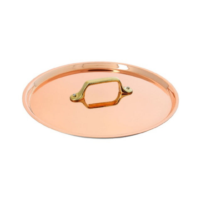 JB Prince RB345 12 Copper Lid Brass Handle 4.72"