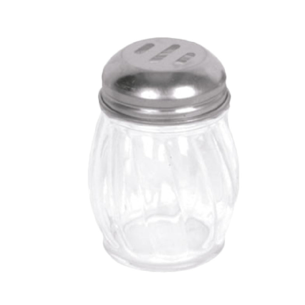 Thunder Group GLTWCS006 Cheese Shaker 6 Oz. Capacity Swirled Glass Base