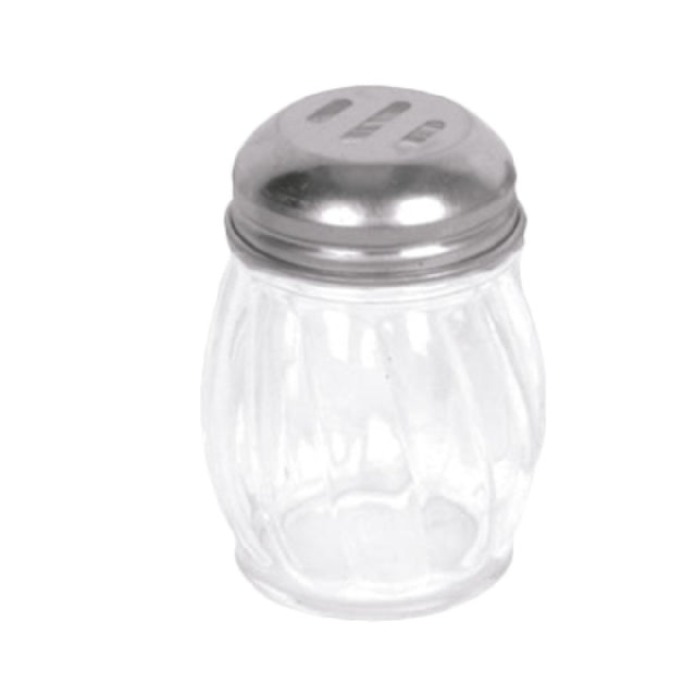 Thunder Group GLTWCS006 Cheese Shaker 6 Oz. Capacity Swirled Glass Base