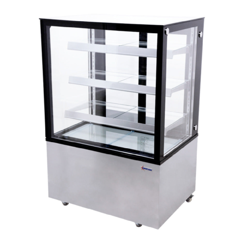 Omcan 44382 (RS-CN-0271-S) Square Glass Refrigerated Display Case Floor Model